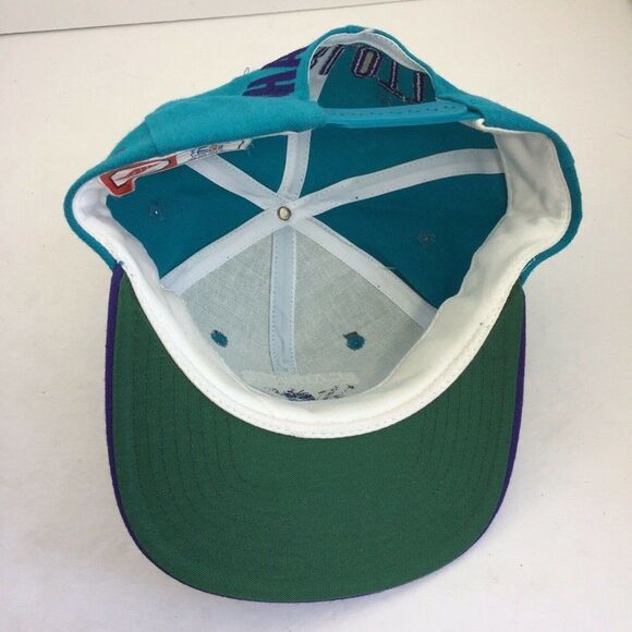 Vintage 90's NBA Charlotte Hornets AJD Snapback Cap Hat NWT - Picture 7 of 8